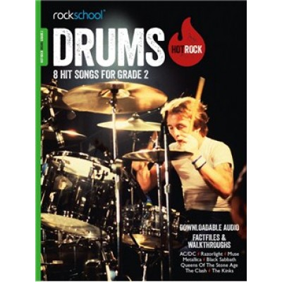 Rockschool: Hot Rock Drums - Grade 2 (Book/Audio Download)